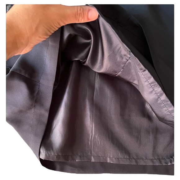 Forever 21 Dress Ruffle Front Pockets Empire Waist Sheath Pink Black Medium - Picture 12 of 12